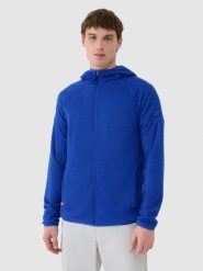4F Bluza trekkingowa Primaloft Active rozpinana z kapturem męska - niebieska XXL. Niebieskie bluzy z kapturem męskie 4f, l, z materiału. W wyprzedaży za 149.99 zł.