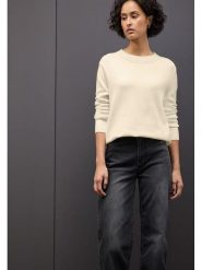 Cecil Sweter w kolorze kremowym rozmiar: 44. Brązowe swetry klasyczne damskie Cecil, bez kołnierzyka. Za 118.01 zł.