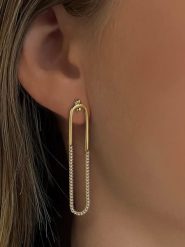 Les Petites Précieuses Pozłacane kolczyki z cyrkoniami rozmiar: onesize. Żółte kolczyki damskie Les Petites Précieuses, z cyrkonią, pozłacane. Za 252.99 zł.