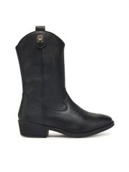 Tommy Hilfiger Kowbojki T3A6-34040-0036999 Czarny. Czarne botki dziewczęce Tommy Hilfiger, bez wzorów, ze skóry, bez ramiączek. Za 469.99 zł.