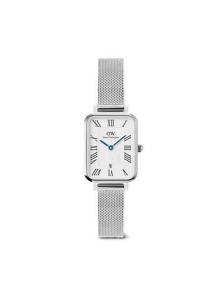 Daniel Wellington Zegarek Quadro Sterling Roman Numerals DW00100863 Srebrny. Szare, analogowe zegarki damskie Daniel Wellington, srebrne. Za 749.99 zł.