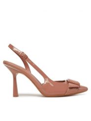 DKNY Szpilki Neilton K1533900 Różowy. Czerwone szpilki DKNY, bez wzorów, ze skóry, bez obcasa. Za 409.99 zł.