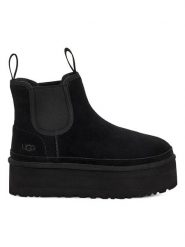 UGG Sztyblety "W Neumel Platform Chelsea" w kolorze czarnym z wełny jagnięcej rozmiar: 41. Czarne botki damskie Ugg, z wełny, sportowe, bez obcasa, bez zapięcia. Za 592.99 zł.