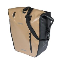 Pojedyncza torba rowerowa Rivo M MIK Hooks, piaskowa. Brązowe torebki klasyczne damskie BASIL, bez wzorów, bez dodatków. Za 326.20 zł.