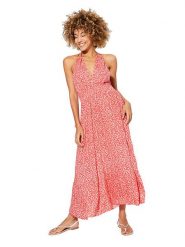 Ipanima Sukienka w kolorze koralowym rozmiar: 34-40. Czerwone sukienki damskie Ipanima, bez wzorów, z wiskozy, bez kołnierzyka, bez ramiączek, maxi. Za 100.99 zł.