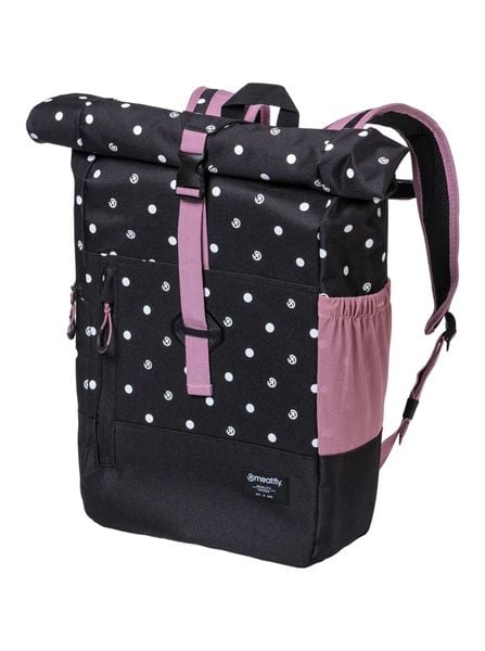 Plecak Holler Black Dots 28L Meatfly. Szare plecaki damskie Meatfly, z aplikacjami, z materiału, eleganckie. Za 271.99 zł.