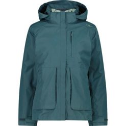 Kurtka puchowa z odpinanym kapturem dla kobiet CMP. Zielone kurtki damskie CMP, bez wzorów, z puchu. Za 691.30 zł.