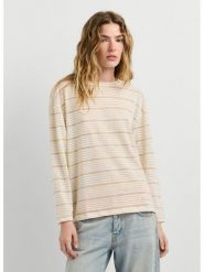 Pepe Jeans Koszulka "Carola" w kolorze kremowym rozmiar: XL. Brązowe bluzki damskie Pepe Jeans, xl, bez wzorów, z jeansu, bez kołnierzyka, bez ramiączek. Za 122.67 zł.