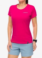 Koszulka wspinaczkowa damska La Sportiva Mantra T-Shirt. Czerwone t-shirty damskie La Sportiva, xs, bez wzorów, z bawełny, bez kołnierzyka. Za 219.99 zł.