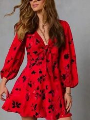 Milan Kiss Sukienka w kolorze czerwono-czarnym rozmiar: L. Czerwone sukienki damskie Milan Kiss, l, bez wzorów, bez kołnierzyka, bez ramiączek, mini. Za 130.99 zł.