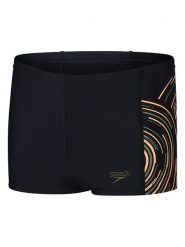 Speedo Kąpielówki "Aquashorts" w kolorze czarno-pomarańczowym rozmiar: 128. Czarne kąpielówki męskie Speedo, bez wzorów, z materiału. Za 78.84 zł.