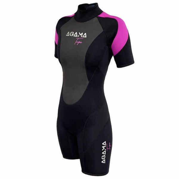 Damskie spodenki neoprenowe TROPIC 3 mm. Czarne szorty damskie AGAMA, bez wzorów, z neoprenu, sportowe. Za 417.10 zł.