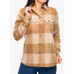 Koszula turystyczna damska Fjallraven Canada Shirt. Brązowe koszule damskie Fjällräven, bez wzorów, casualowe, bez kołnierzyka, bez ramiączek. Za 613.99 zł.