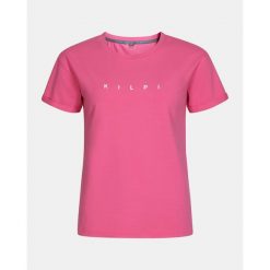 Damska bawełniana koszulka Kilpi PROLIX-W. Czerwone t-shirty damskie Kilpi, bez wzorów, z bawełny, bez kołnierzyka. Za 125.12 zł.