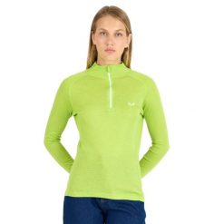 Vega - damska koszulka 100% merino wełna 195 g/m² z zamkiem YKK. Zielone bielizna termoaktywna damska WOOLONA, m, bez wzorów, z wełny. W wyprzedaży za 306.00 zł.