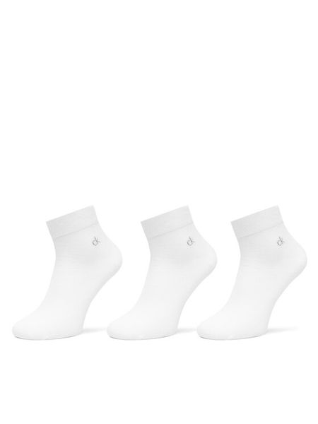 Calvin Klein Skarpety krótkie 701234209 Biały. Białe skarpetki męskie CALVIN KLEIN, bez wzorów, z bawełny. Za 69.99 zł.