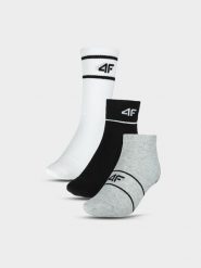 4F Skarpety casual (3-pack) uniseks - multikolor 39-42. Skarpetki męskie 4f, bez wzorów, z bawełny. Za 49.99 zł.