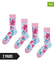 Dedoles Skarpety (2 pary) w kolorze błękitno-jasnoróżowym rozmiar: 39-42. Niebieskie skarpetki męskie Dedoles, bez wzorów. Za 83.03 zł.