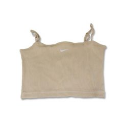 Koszulka damska Nike Sportswear Essential Rib Crop Top. Brązowe t-shirty damskie Nike, bez wzorów, bez kołnierzyka. Za 62.00 zł.