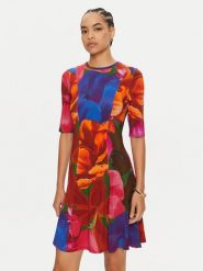Ted Baker Sukienka codzienna Vverity 277670 Kolorowy Slim Fit. Sukienki damskie Ted Baker, na co dzień, bez wzorów, z wiskozy, bez kołnierzyka, bez ramiączek, proste. Za 399.99 zł.