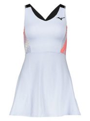 Mizuno Sukienka funkcyjna "Heather" w kolorze biało-pomarańczowo-beżowym rozmiar: S. Białe sukienki damskie Mizuno, s, bez wzorów, sportowe, bez kołnierzyka, bez ramiączek, rozkloszowane. Za 100.99 zł.