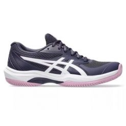 Buty do tenisa damskie Asics Game Ff. Niebieskie buty sportowe na co dzień damskie Asics, bez wzorów, z materiału, tenisowe. Za 309.99 zł.