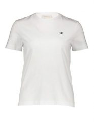 Calvin Klein Koszulka w kolorze białym rozmiar: M. Białe bluzki damskie CALVIN KLEIN, m, bez wzorów, z bawełny, bez kołnierzyka. Za 126.99 zł.