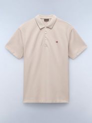 NAPAPIJRY Koszulka polo "Ealis" w kolorze beżowym rozmiar: S. Brązowe koszulki polo męskie NAPAPIJRY, s, bez wzorów, z bawełny, bez ramiączek. Za 96.60 zł.