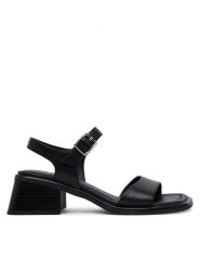 Vagabond Shoemakers Sandały Ines 5911-001-20 Czarny. Czarne sandały damskie Vagabond Shoemakers, bez wzorów, ze skóry, bez obcasa, na słupku. Za 479.99 zł.