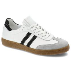 Białe Sneakersy Armodo Stylowe Sportowe Obuwie Damskie. Białe buty sportowe na co dzień damskie Armodo, bez wzorów, z gumy, trekkingowe. Za 369.00 zł.