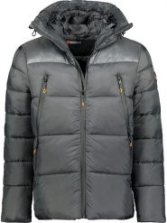 Geographical Norway Kurtka pikowana "Bayou" w kolorze ciemnoszarym rozmiar: S. Szare kurtki męskie Geographical Norway, s, z aplikacjami, bez kaptura. Za 140.53 zł.