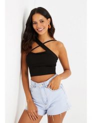 Cool and sexy Top w kolorze czarnym rozmiar: L. Czarne topy damskie Cool and sexy, l, bez wzorów, bez kołnierzyka. Za 68.95 zł.
