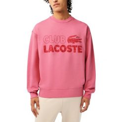 Bluza męska Lacoste SH5453. Czerwone bluzy bez kaptura męskie Lacoste, m, z bawełny. Za 397.00 zł.