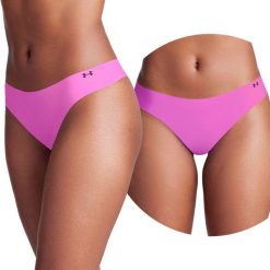 Majtki damskie stringi Under Armour Pure Stretch 3-PAK. Brązowe stringi damskie Under Armour, l, bez wzorów. Za 95.99 zł.