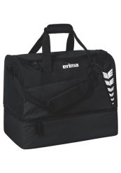 Torba sportowa Erima Six Wings z dolną komorą, czarna. Czarne torby męskie na ramię Erima, bez wzorów, z materiału, na ramię. Za 119.99 zł.