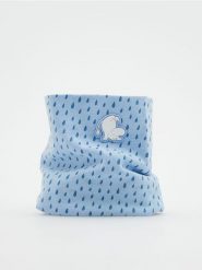 Komin Muminki - niebieski. Niebieskie szaliki dziecięce Reserved, z bawełny, bez ramiączek. W wyprzedaży za 25.99 zł.