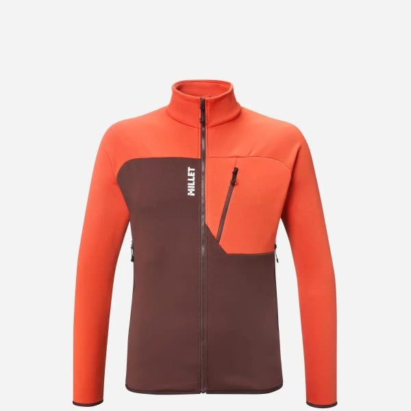 Bluza męska Millet Seneca Fleece. Brązowe bluzy bez kaptura męskie Millet, l, z elastanu. Za 579.99 zł.