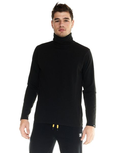 Męski t-shirt Leone z długim rękawem i wysokim kołnierzem Urban. Czarne t-shirty męskie LEONE 1947 APPAREL, l, bez wzorów, z bawełny, bez kołnierzyka. Za 42.06 zł.