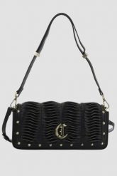 JUST CAVALLI Czarna torebka Gothic Woving. Czarne torebki klasyczne damskie Just Cavalli, bez wzorów, ze skóry ekologicznej, bez dodatków. W wyprzedaży za 499.99 zł.