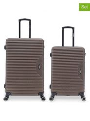 BlueStar 2-częściowy zestaw "Wagram" w kolorze brązowym rozmiar: onesize. Brązowe walizki Bluestar, bez wzorów, z materiału. Za 447.95 zł.