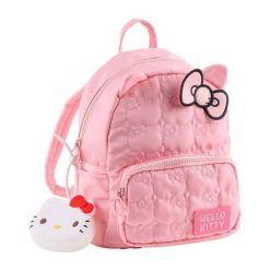 Zwykły plecak Cerda Hello Kitty. Czerwone plecaki damskie CERDA, bez wzorów, z materiału. Za 100.90 zł.