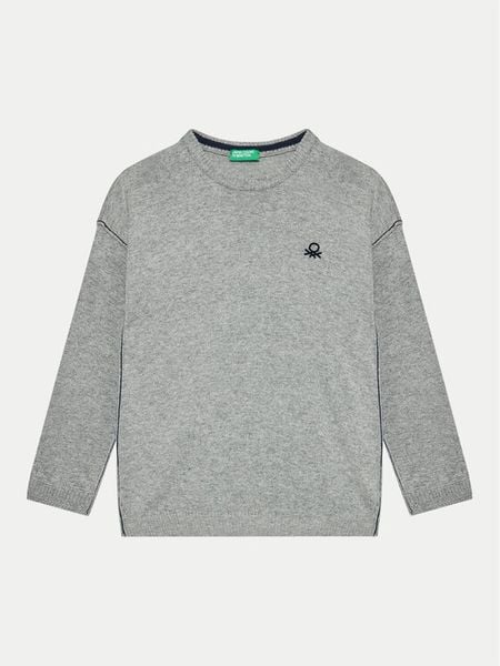 United Colors Of Benetton Sweter 1041H1025 Szary Regular Fit. Szare swetry chłopięce United Colors Of Benetton, bez wzorów, z syntetyku, bez kołnierzyka. Za 89.99 zł.