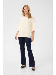 Cream Sweter "Blu" w kolorze kremowym rozmiar: XXL. Brązowe swetry klasyczne damskie Cream, xxl, z wełny, bez kołnierzyka. Za 136.13 zł.