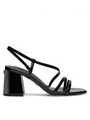 Nine West Sandały WFA2642-1 Czarny. Czarne sandały damskie Nine West, bez wzorów, z syntetyku, bez obcasa, na słupku. Za 199.99 zł.