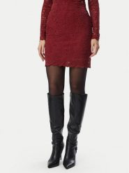 Guess Spódnica mini W6BD59 K7909 Bordowy Regular Fit. Czerwone spódniczki damskie Guess, m, z aplikacjami, z syntetyku, mini. Za 292.99 zł.