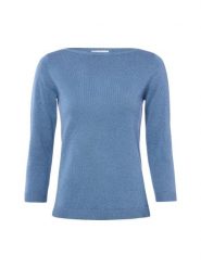 Brookshire Sweter z dzianiny Kobiety Bawełna niebieski, XXXL. Niebieskie swetry klasyczne damskie brookshire, z bawełny, bez kołnierzyka. Za 79.95 zł.