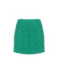 Guess Spódnica "Dianne" | Q3GD32WFGM0 | Kobieta | Zielony. Zielone spódniczki damskie Guess, m, z aplikacjami, z poliesteru, eleganckie, mini. W wyprzedaży za 299.00 zł.