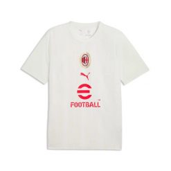 Koszulka przedmeczowa AC Milan 2026/27. Szare t-shirty sportowe męskie Puma, s, z materiału, bez ramiączek, do piłki nożnej. Za 283.50 zł.