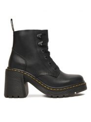 Dr. Martens Botki DM27613001 Czarny. Czarne botki damskie Dr. Martens, ze skóry, bez obcasa, na słupku, bez zapięcia. Za 789.99 zł.