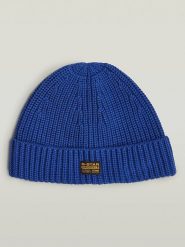 G-Star Czapka beanie w kolorze niebieskim rozmiar: onesize. Niebieskie czapki męskie G-Star, bez wzorów, z materiału, retro. Za 130.50 zł.